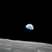 Earth rise on the moon