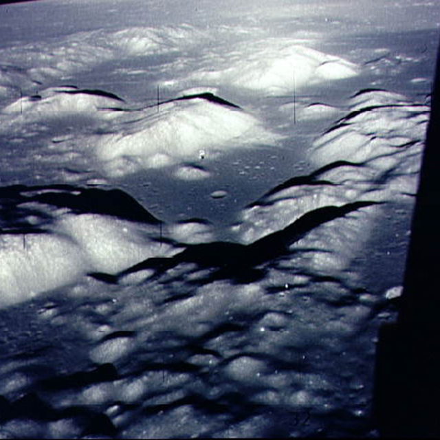 Lunar landing site in valley